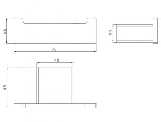 Крючок двойной Milacio Ultra MCU.950.GD брашированное золото